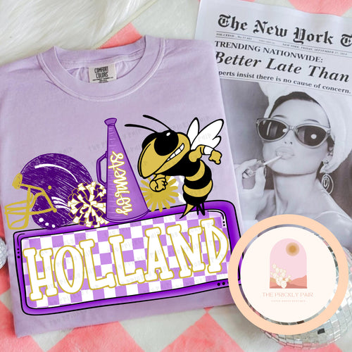 Holland Hornets Purple Checkered Plate