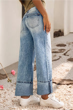 Load image into Gallery viewer, High Rise Button Zip Fly Medium Wash Jeans