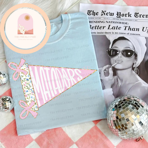Matadors Pink Preppy Pennant