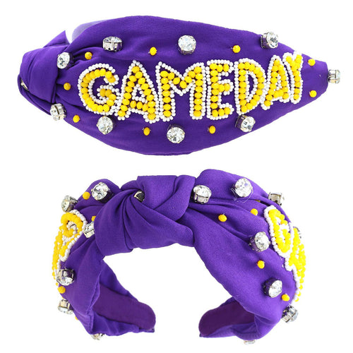 Purple Gold Gameday Headband