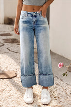 Load image into Gallery viewer, High Rise Button Zip Fly Medium Wash Jeans